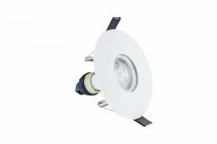 Integral LED Evofire Fire Rated Downlight 100mm Cutout IP65 White Round +GU10 Holder